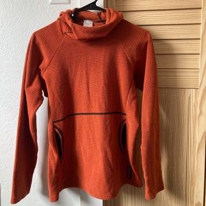 Melenzana Micro Grid Hoodie V2, Women: Small, Rust/Orange